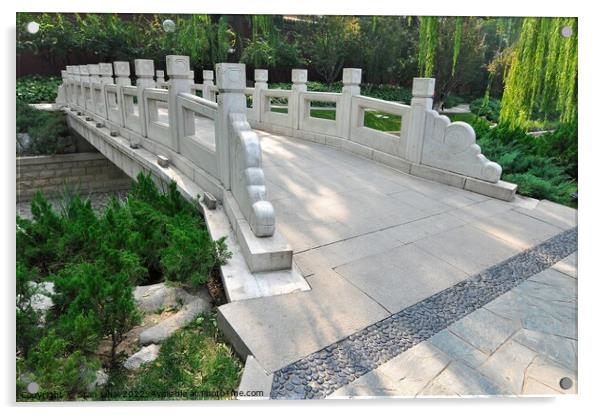 Chinese style bridge Acrylic by Stan Lihai