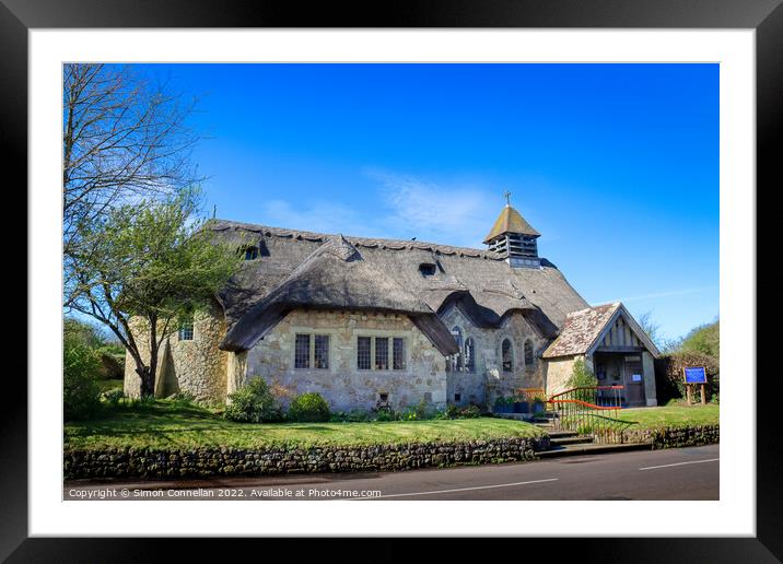 St Agnes Church, Freshwater Framed Mounted Print by Simon Connellan