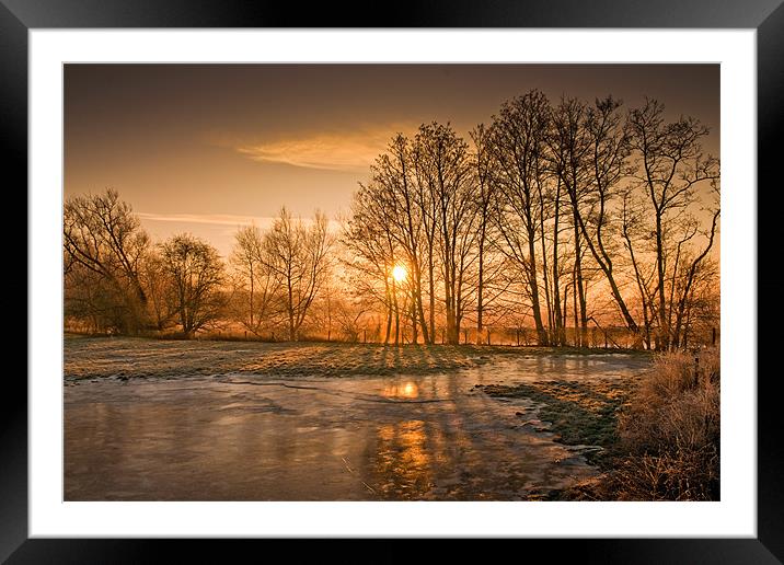 Herefordshire Sunrise Framed Mounted Print by Ian Collins