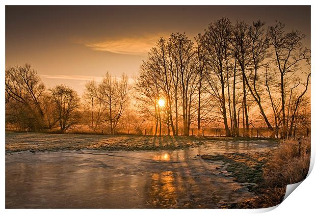 Herefordshire Sunrise Print by Ian Collins