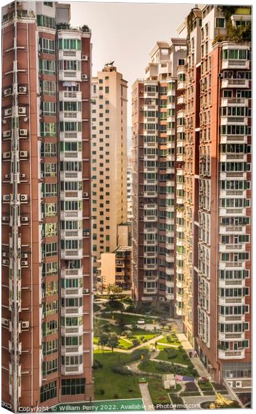 Very High Apartment Buildings Guiyang Guizhou China Canvas Print by William Perry