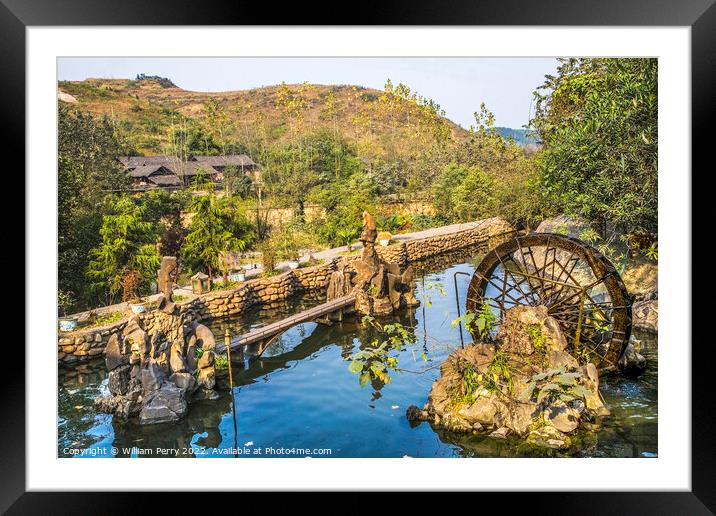 Rural Village Guizhou China Framed Mounted Print by William Perry