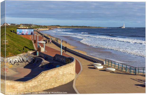 Whitley Bay Seafront  Canvas Print by Jim Monk
