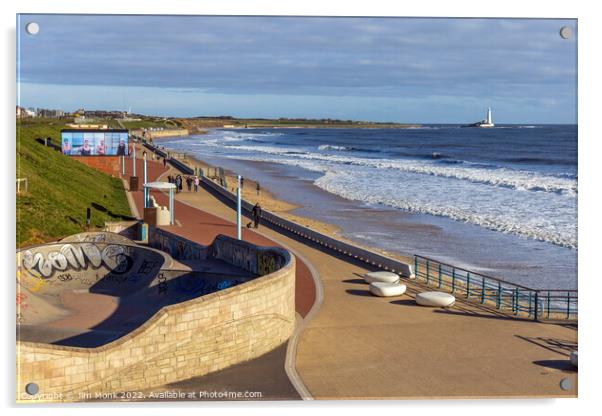 Whitley Bay Seafront  Acrylic by Jim Monk