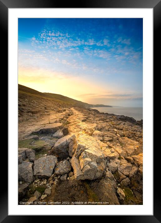 Sunrise Heritage Coast, South Wales Framed Mounted Print by Simon Connellan