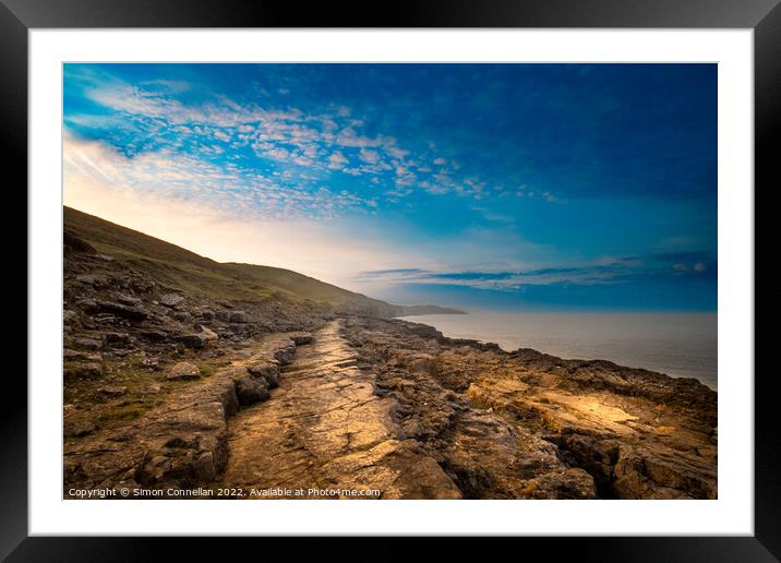 Walking the Wales Coast Path, Southerndown Framed Mounted Print by Simon Connellan