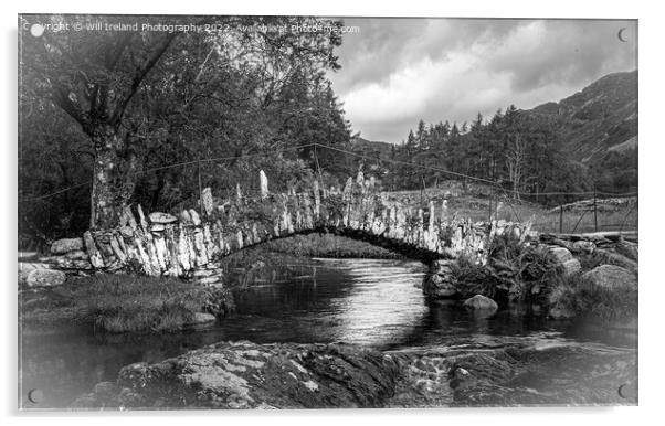 Lake District - Slater Bridge  - Little Langdale Acrylic by Will Ireland Photography