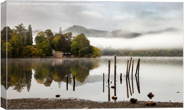Lake District - Derwent Ilse on Derwent Water Canvas Print by Will Ireland Photography