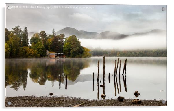 Lake District - Derwent Ilse on Derwent Water Acrylic by Will Ireland Photography
