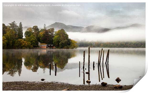 Lake District - Derwent Ilse on Derwent Water Print by Will Ireland Photography