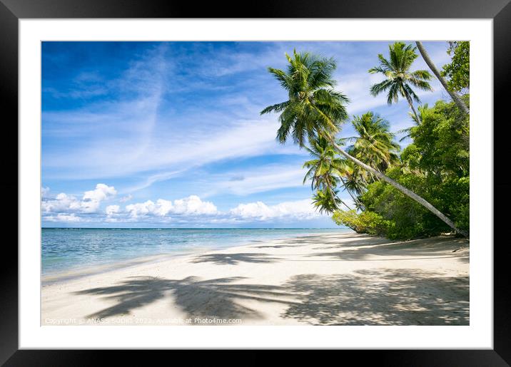 Outdoor ocean beach tropical island beautiful view summer Framed Mounted Print by ANASS SODKI