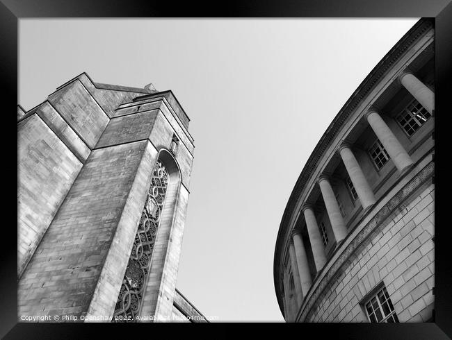 Curve - Manchester Library and City Hall Framed Print by Philip Openshaw