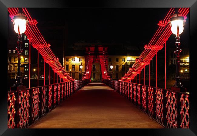 Glasgow suspension footbridge Framed Print by Grant Glendinning
