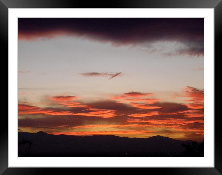 Angry sunset Framed Mounted Print by Stephanie Moore