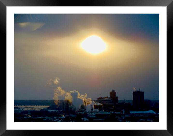 Winter Sunset Framed Mounted Print by Stephanie Moore