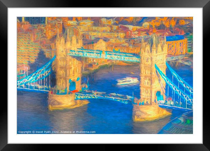 Tower Bridge Art    Framed Mounted Print by David Pyatt