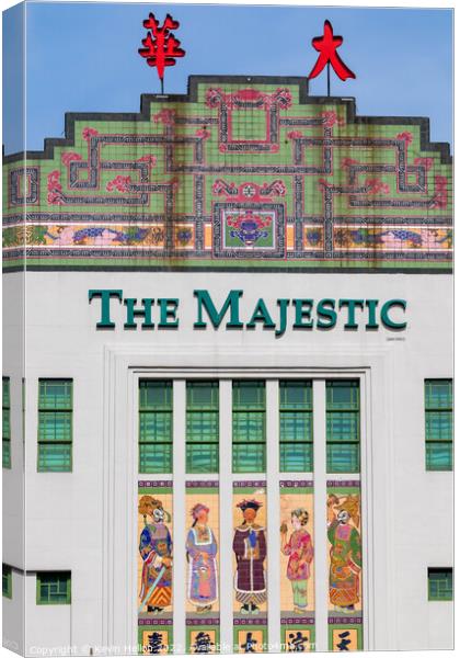 The Majestic Theatre, Chinatown, Singapore Canvas Print by Kevin Hellon