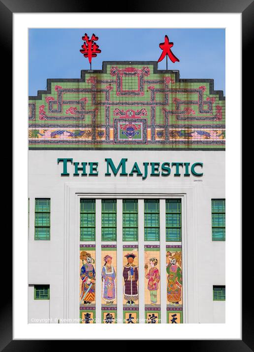 The Majestic Theatre, Chinatown, Singapore Framed Mounted Print by Kevin Hellon