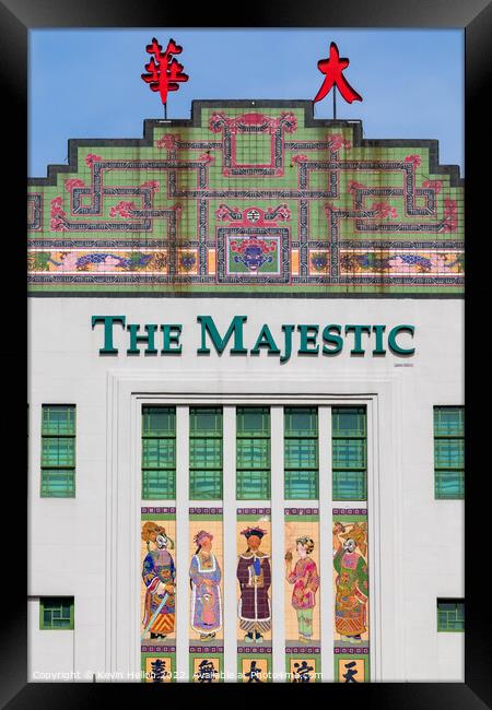 The Majestic Theatre, Chinatown, Singapore Framed Print by Kevin Hellon