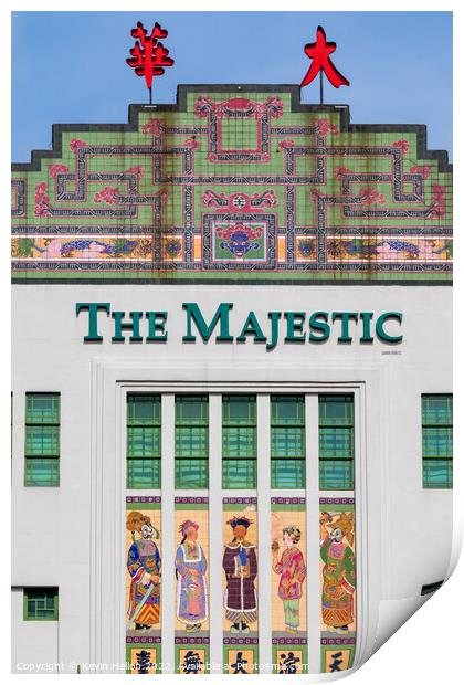 The Majestic Theatre, Chinatown, Singapore Print by Kevin Hellon