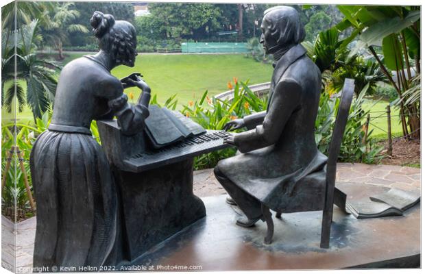 Chopin statue, Botanical Gardens, Singapore Canvas Print by Kevin Hellon