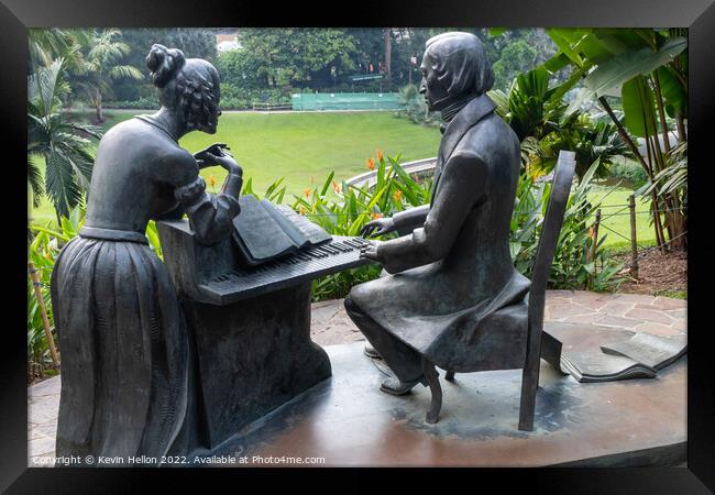 Chopin statue, Botanical Gardens, Singapore Framed Print by Kevin Hellon