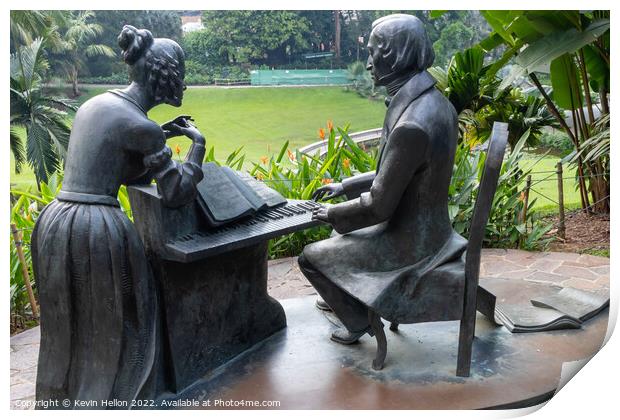Chopin statue, Botanical Gardens, Singapore Print by Kevin Hellon