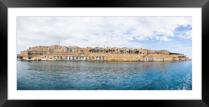 Valletta skyline panorama Framed Mounted Print by Jason Wells