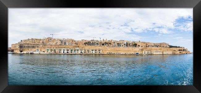 Valletta skyline panorama Framed Print by Jason Wells