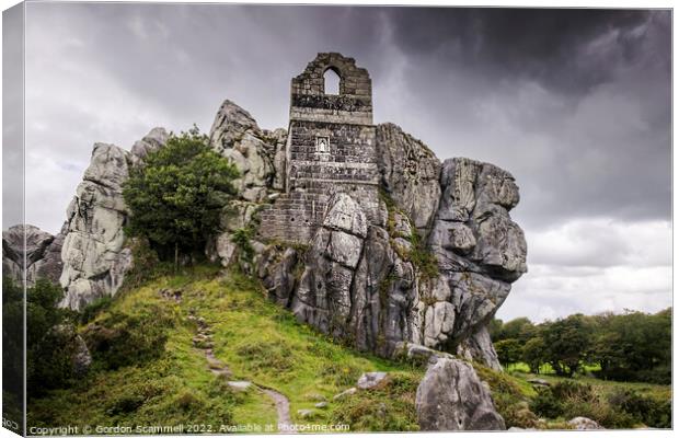 The mysterious 15th Century Roche Rock Hermitage i Canvas Print by Gordon Scammell