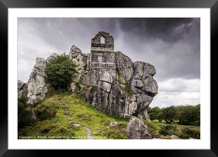 The mysterious 15th Century Roche Rock Hermitage i Framed Mounted Print by Gordon Scammell