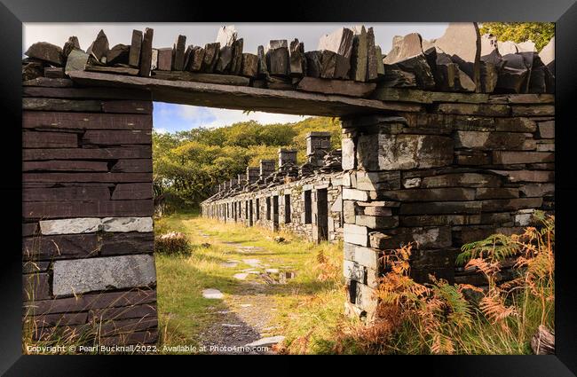 Dinorwig Slate Quarry Snowdonia Wales Framed Print by Pearl Bucknall