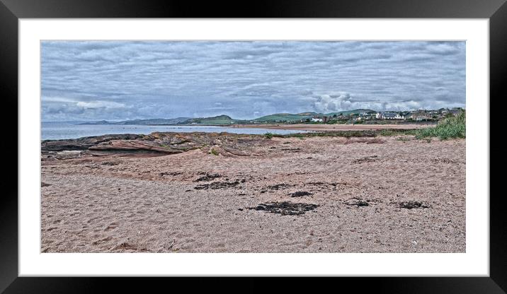 Seamill beach sands Framed Mounted Print by Allan Durward Photography