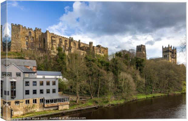 Durham Castle And Cathedral Canvas Print by Jim Monk