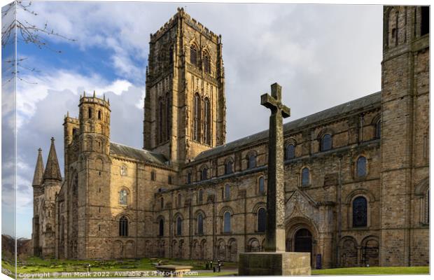 Durham Cathedral and Memorial Cross Canvas Print by Jim Monk