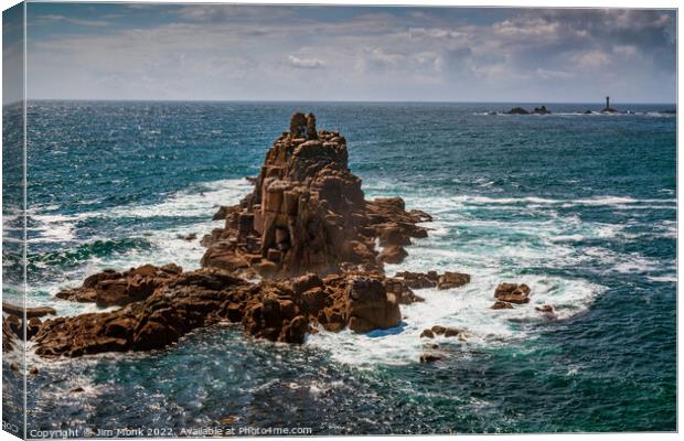 Armed Knight, Land's End Canvas Print by Jim Monk