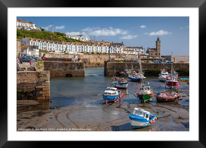 Porthleven Harbour, Cornwall Framed Mounted Print by Jim Monk