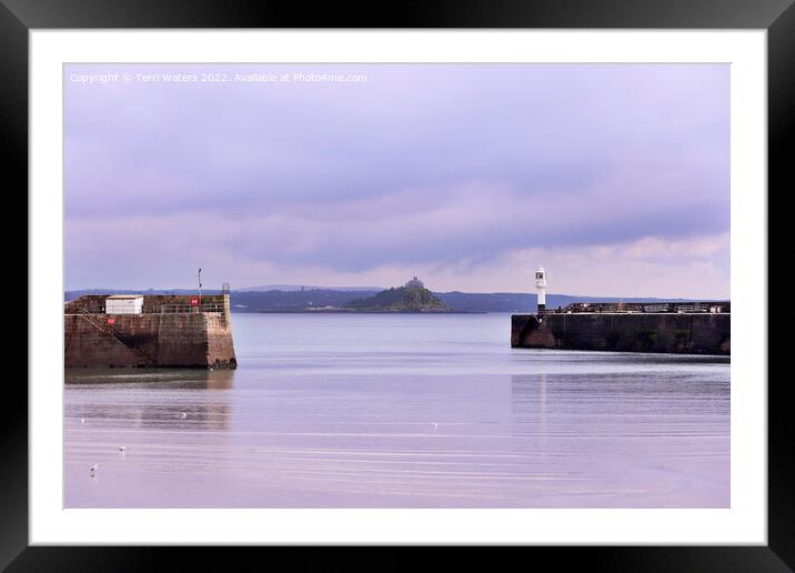 Storm Clouds Over St Michael's Mount Framed Mounted Print by Terri Waters