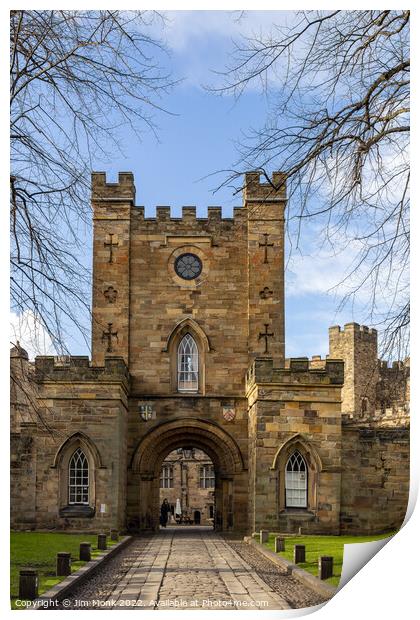 The entrance to Durham Castle Print by Jim Monk