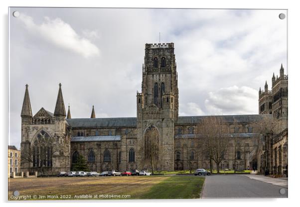 Durham Cathedral Palace Green Acrylic by Jim Monk