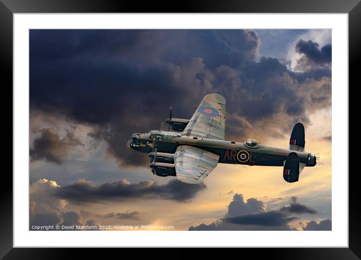 BBMF Lancaster PA474 Framed Mounted Print by David Stanforth