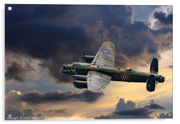 BBMF Lancaster PA474 Acrylic by David Stanforth