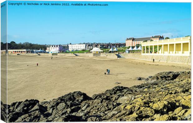 Whitmore Bay Barry Island South Wales Canvas Print by Nick Jenkins