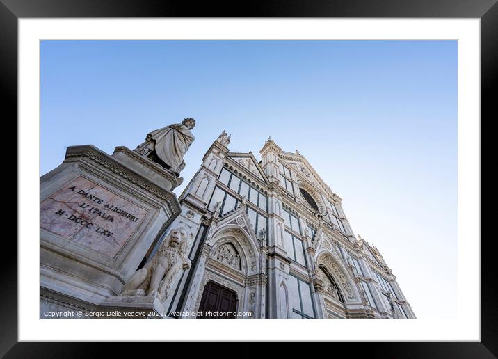 Santa Croce church in Florence, Italy Framed Mounted Print by Sergio Delle Vedove