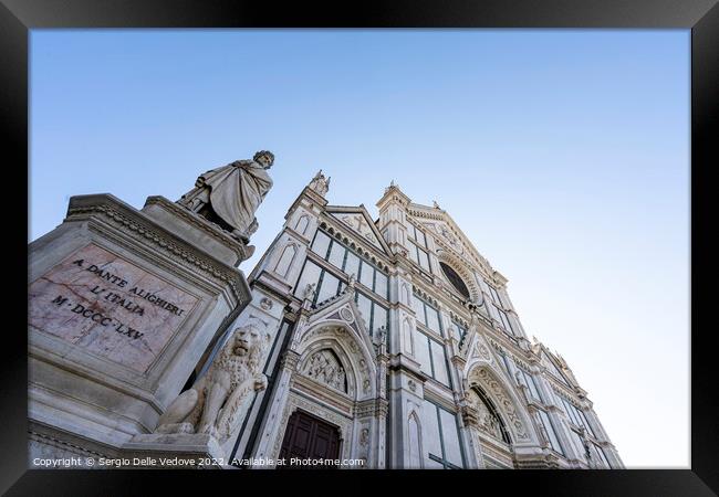 Santa Croce church in Florence, Italy Framed Print by Sergio Delle Vedove