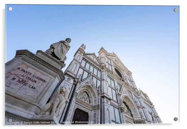 Santa Croce church in Florence, Italy Acrylic by Sergio Delle Vedove