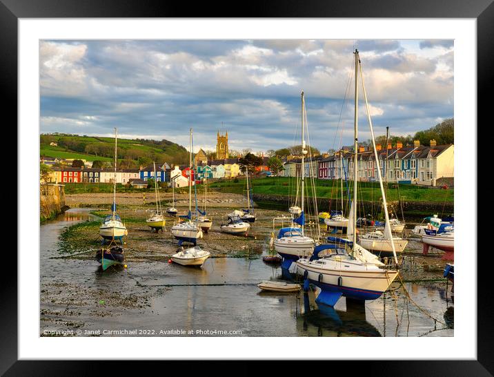 Charming Colours of Aberaeron Framed Mounted Print by Janet Carmichael
