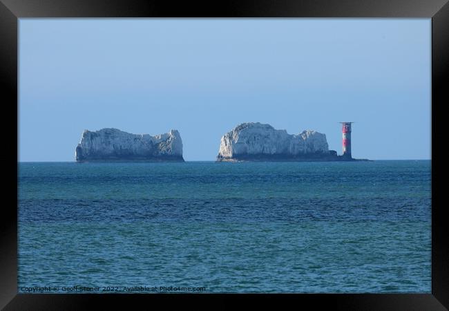 The Needles Lighthouse Framed Print by Geoff Stoner