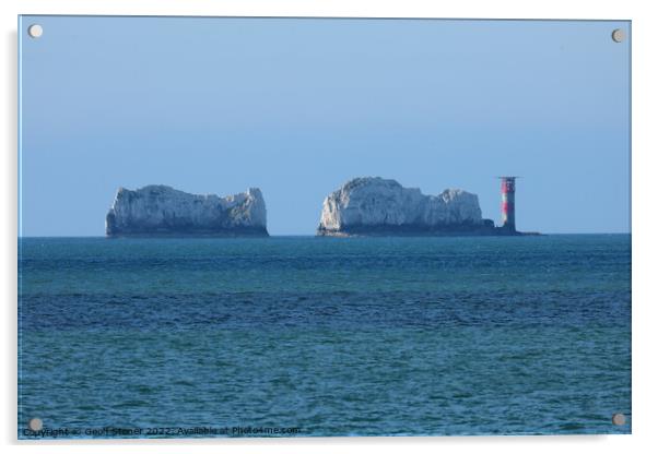 The Needles Lighthouse Acrylic by Geoff Stoner