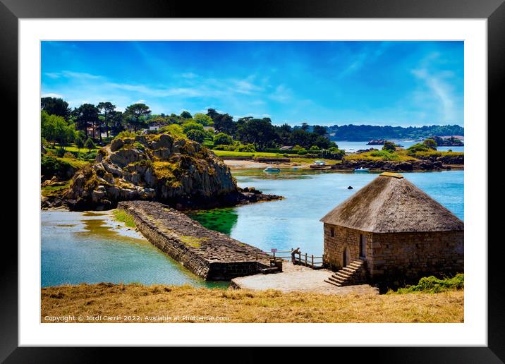 Birlo windmill on the island of Brehat, Brittany - 10 - Abstract Framed Mounted Print by Jordi Carrio